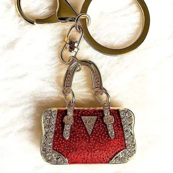 Sparkling Rhinestone Mini Handbag Keychain Purse Charm for Womens Bag or keys - Picture 7 of 9